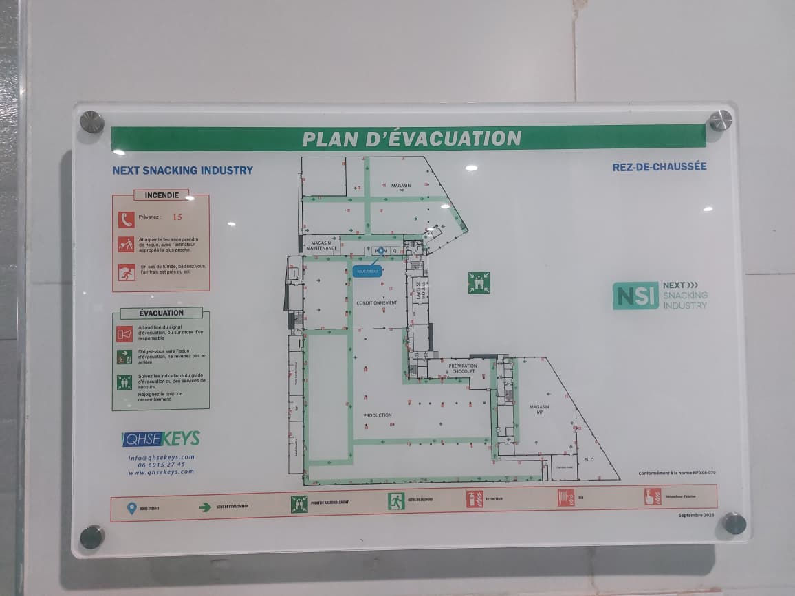 Plan d’évacuation de locaux