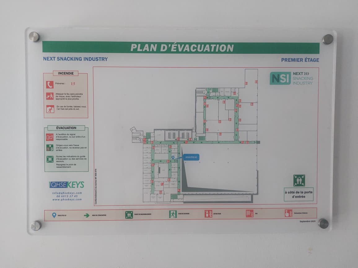 Exemple de plan d’évacuation
